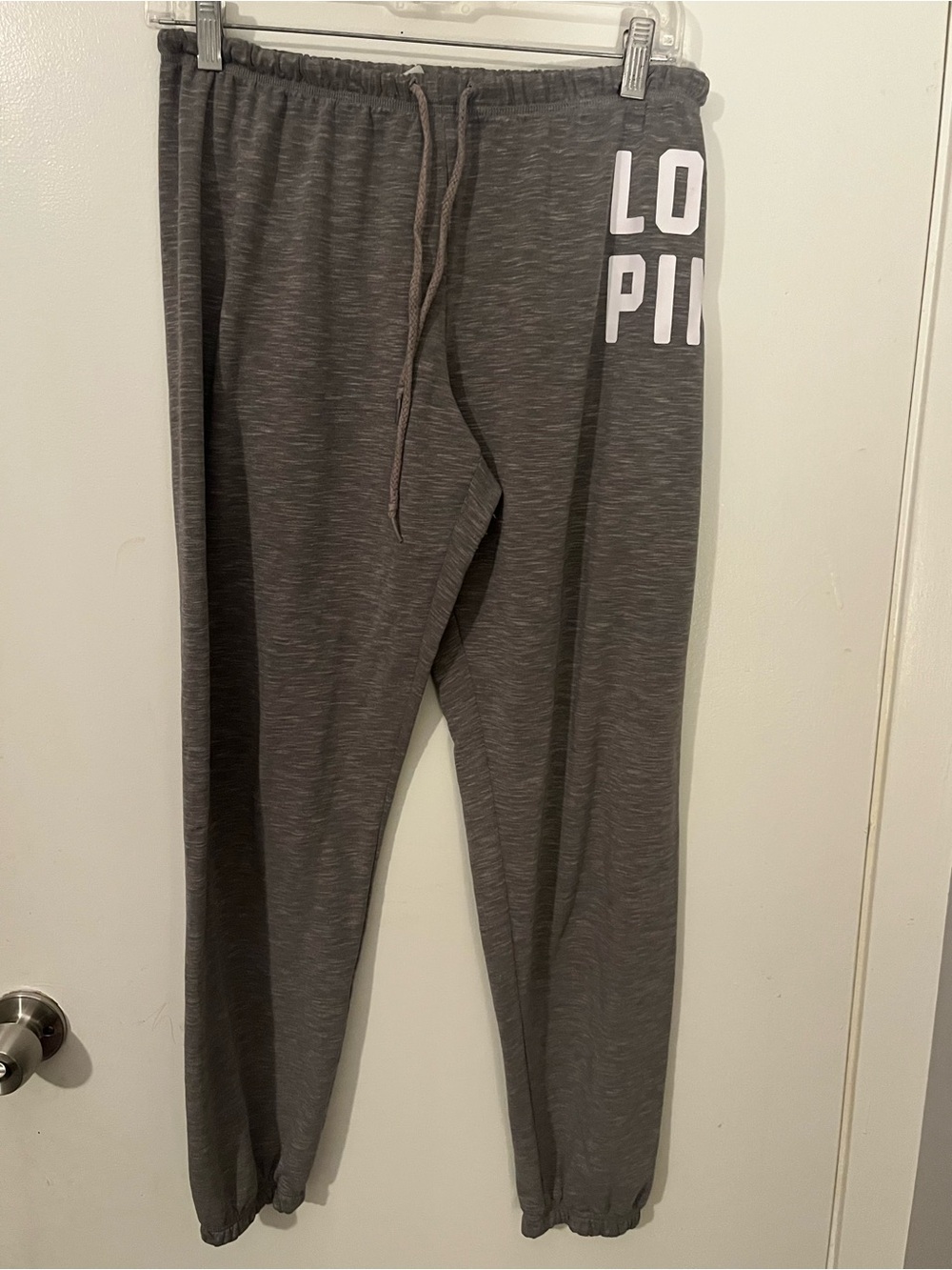 Victoria’s Secret PINK Sweatpants Women’s Small Gray Love Pink Joggers Lounge